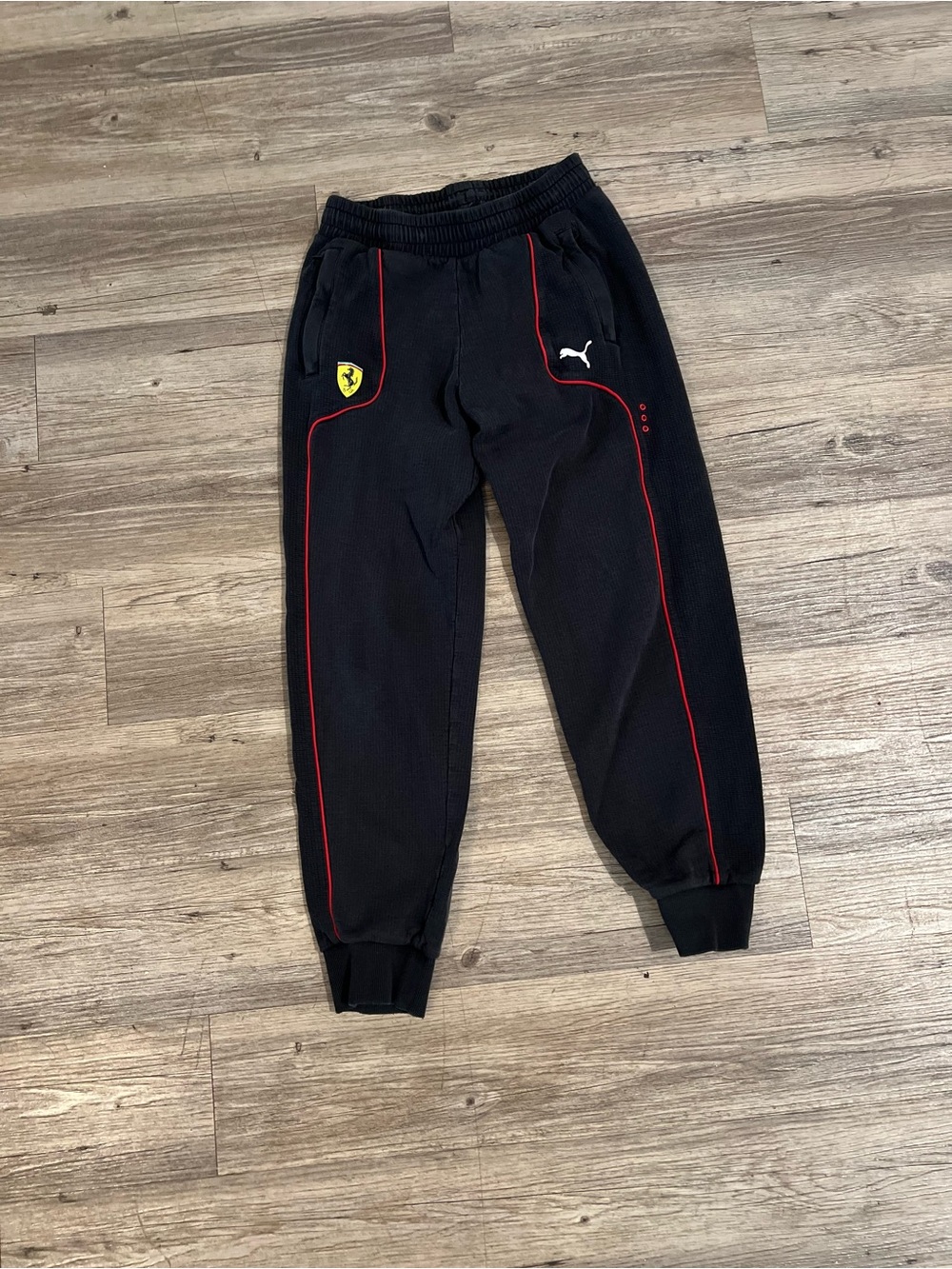 Puma Scuderia Ferrari Race F1 Black Sweatpants Joggers Men's Small
